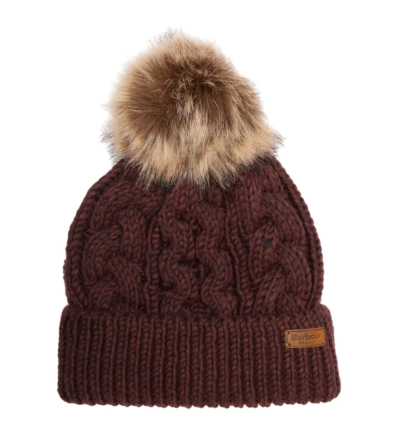 Barbour Penshaw Cable Beanie Fig