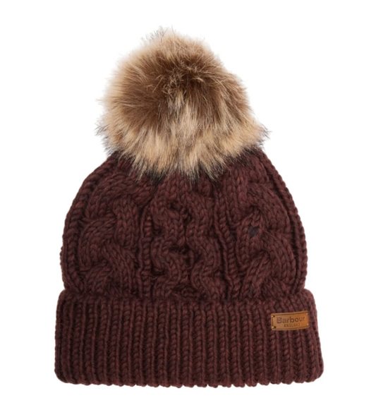 Barbour Penshaw Cable Beanie Fig