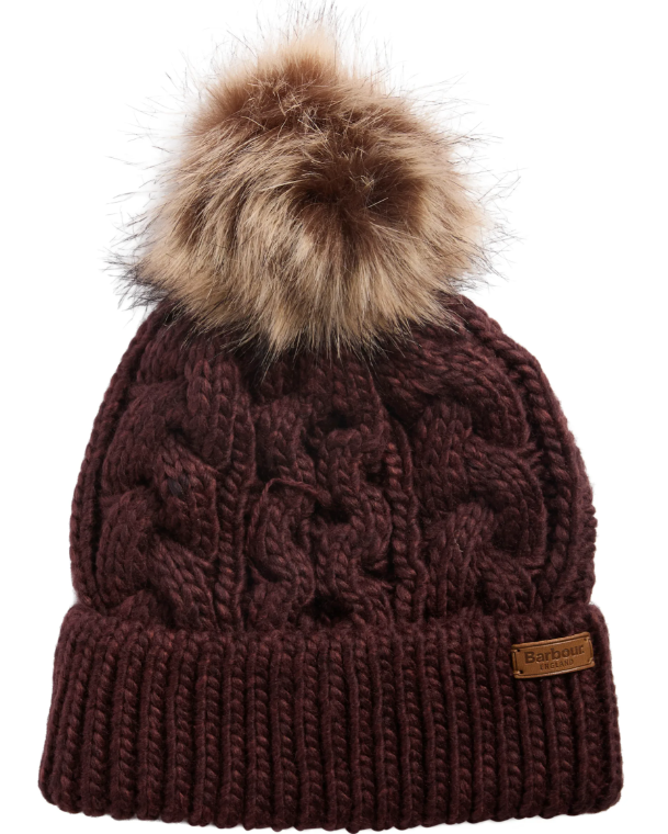 Barbour Penshaw Cable Beanie Fig
