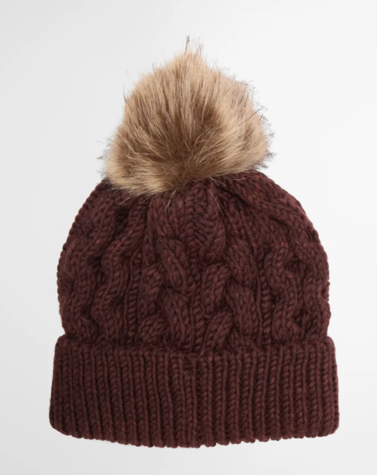 Barbour Penshaw Cable Beanie Fig