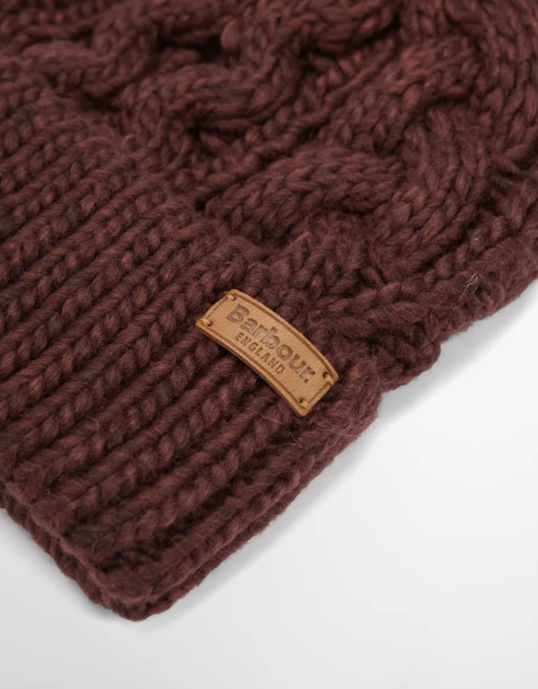Barbour Penshaw Cable Beanie Fig