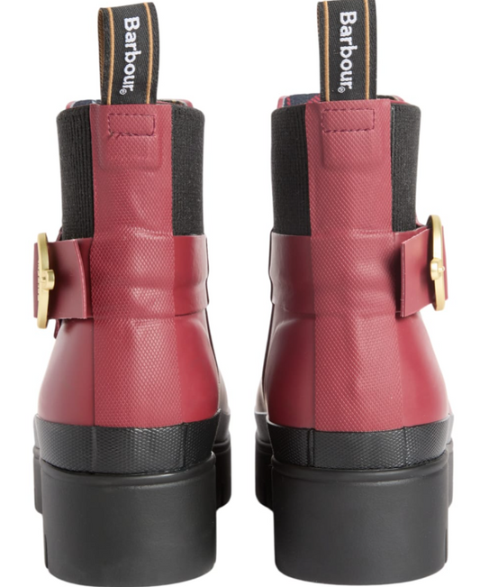 Barbour Hepburn Ankle Wellingtons Cranberry Red
