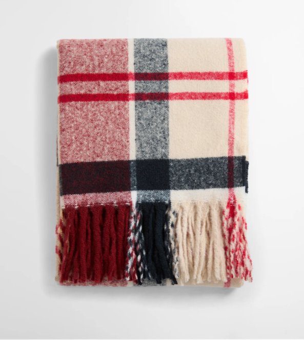 Barbour Deanna Tartan Scarf Light Cardinal