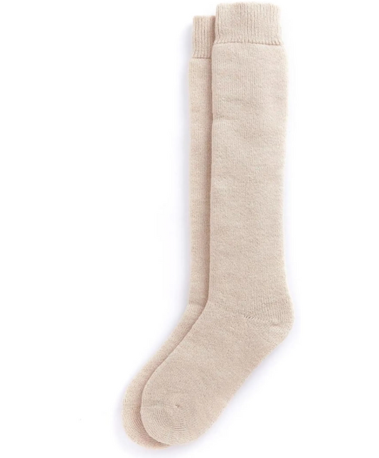Barbour Wellington Knee Socks Sand / Beige