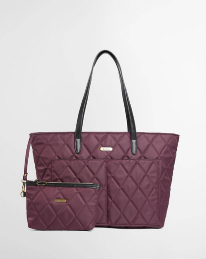 Barbour Quilted Tote Bag Fig