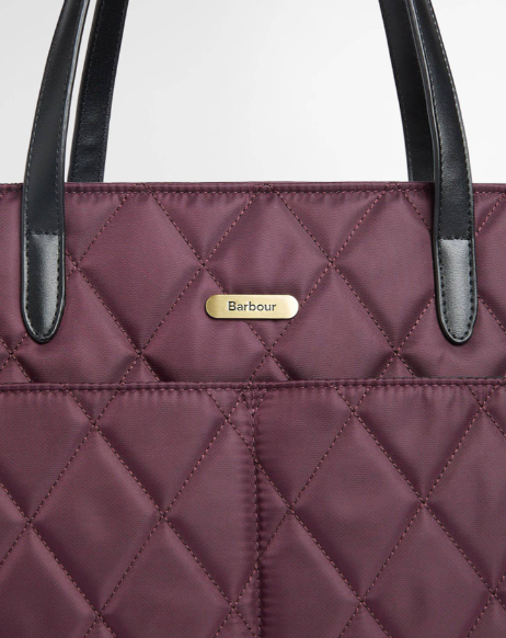 Barbour Quilted Tote Bag Fig