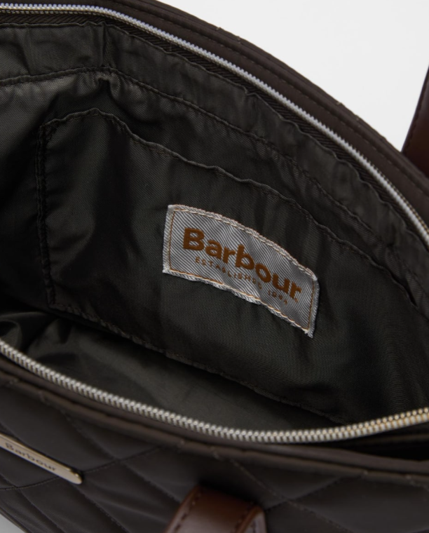 Barbour Mini Quilted Tote Bag Olive