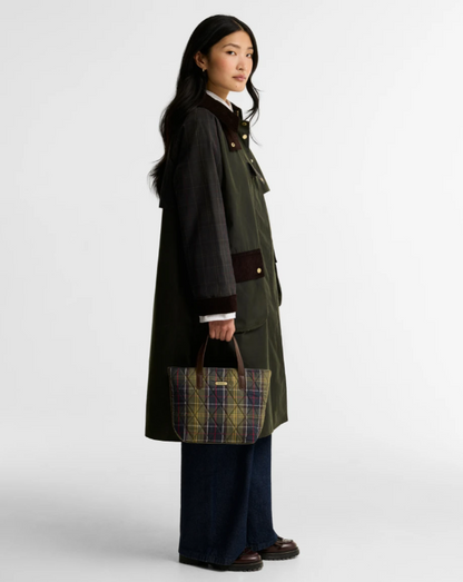 Barbour Mini Quilted Tote Bag Classic Tartan