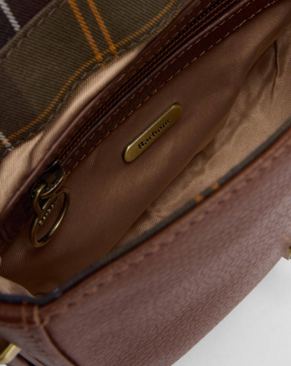 Barbour Elm Leather Crossbody Bag Brown