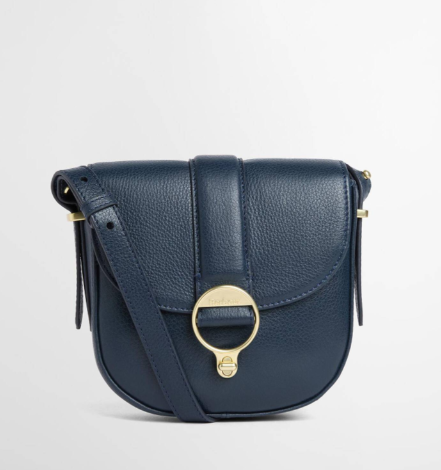 Barbour Elm Leather Crossbody Bag Navy