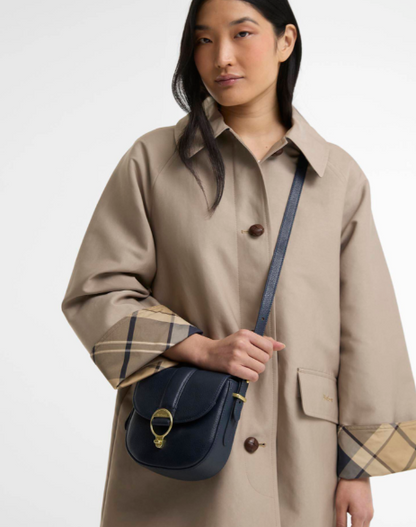 Barbour Elm Leather Crossbody Bag Navy