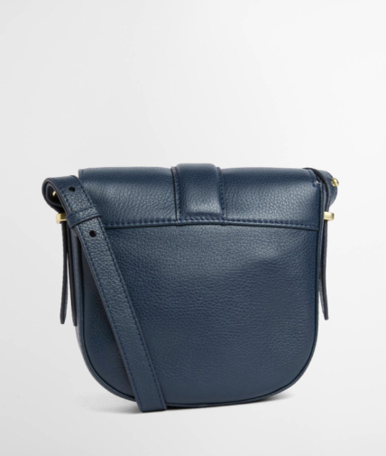 Barbour Elm Leather Crossbody Bag Navy