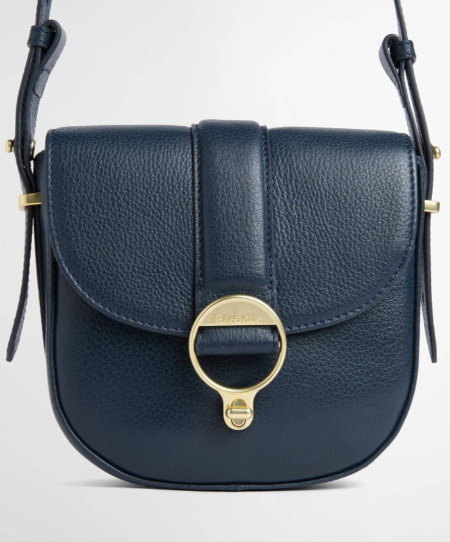 Barbour Elm Leather Crossbody Bag Navy