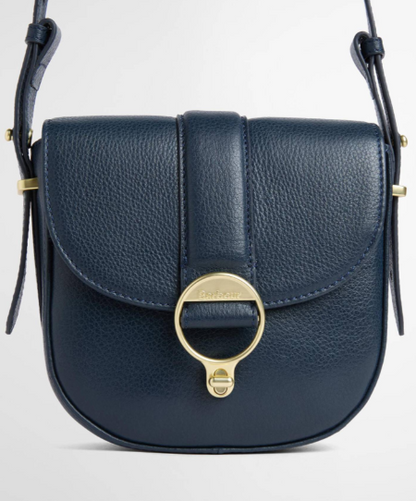 Barbour Elm Leather Crossbody Bag Navy
