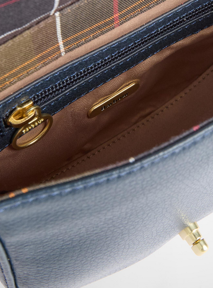 Barbour Elm Leather Crossbody Bag Navy