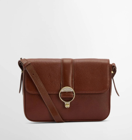 Barbour Rosa Leather Crossbody Bag Brown