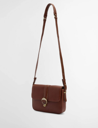 Barbour Rosa Leather Crossbody Bag Brown