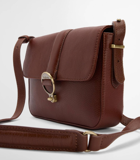 Barbour Rosa Leather Crossbody Bag Brown
