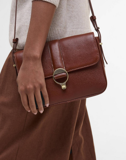 Barbour Rosa Leather Crossbody Bag Brown