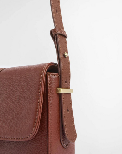 Barbour Rosa Leather Crossbody Bag Brown