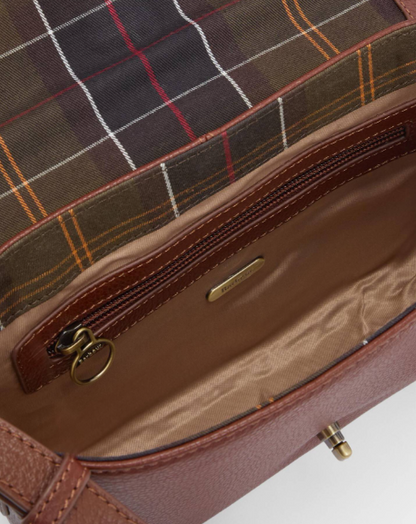 Barbour Rosa Leather Crossbody Bag Brown