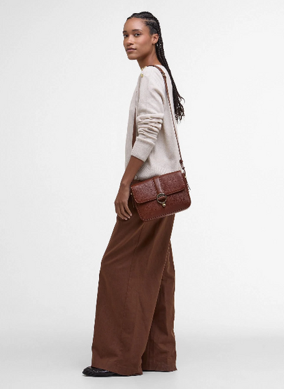 Barbour Rosa Leather Crossbody Bag Brown