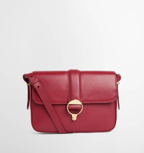 Barbour Rosa Leather Crossbody Bag Red