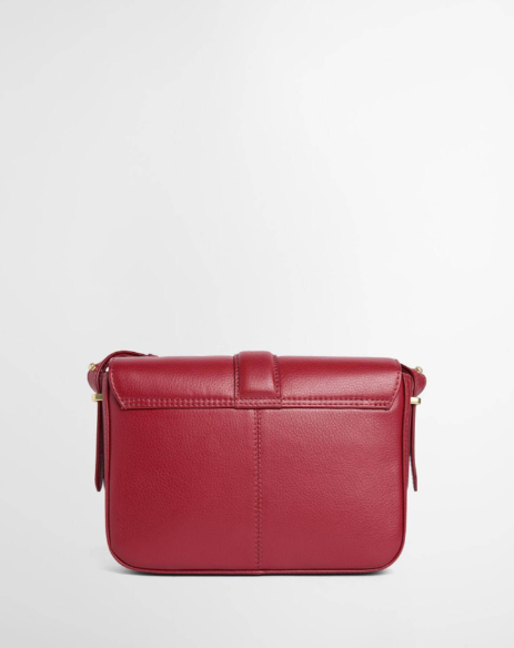 Barbour Rosa Leather Crossbody Bag Red