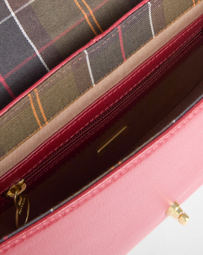 Barbour Rosa Leather Crossbody Bag Red