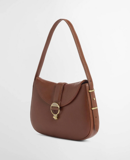 Barbour Alder Leather Shoulder Bag Brown