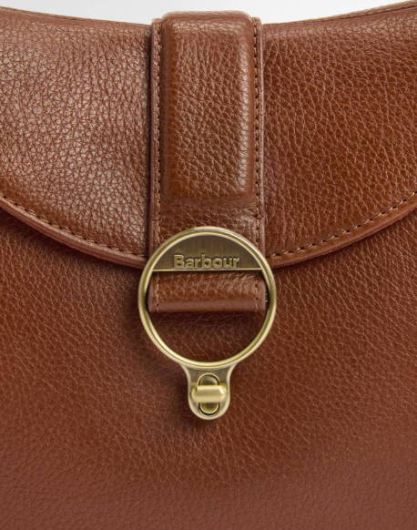 Barbour Alder Leather Shoulder Bag Brown