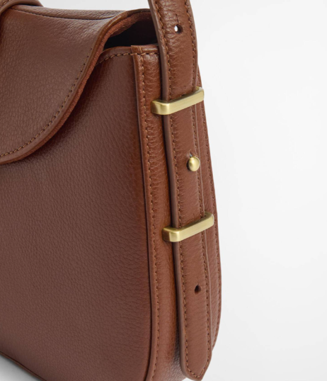 Barbour Alder Leather Shoulder Bag Brown