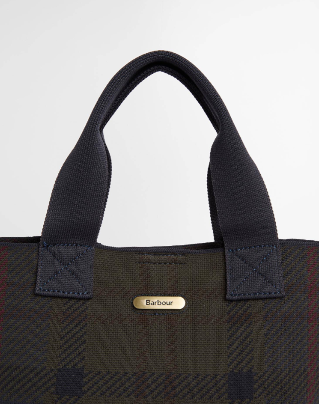Barbour Layla Tartan Mini Tote Bag Shadow Classic Tartan