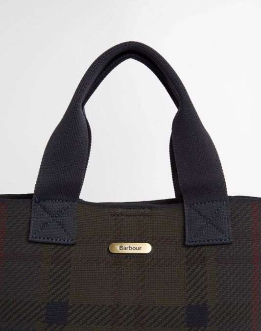 Barbour Layla Tartan Mini Tote Bag Shadow Classic Tartan