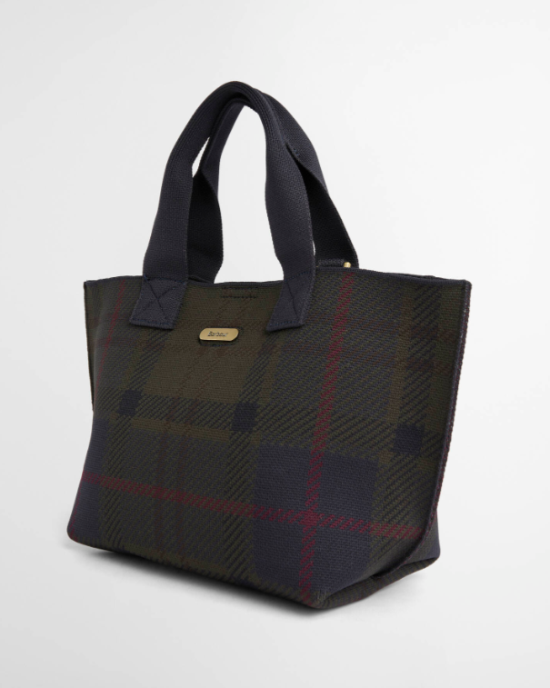 Barbour Layla Tartan Mini Tote Bag Shadow Classic Tartan
