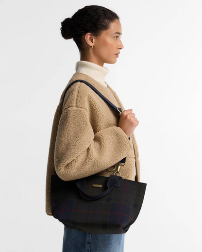 Barbour Layla Tartan Mini Tote Bag Shadow Classic Tartan