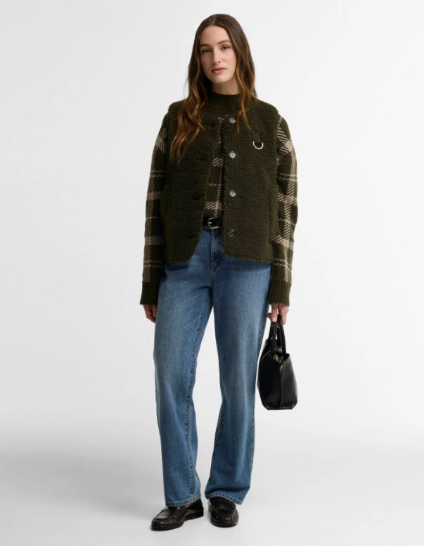 Barbour Bowes Fleece Gilet Olive
