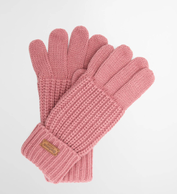 Barbour Saltburn Knitted Gloves Dusty Pink