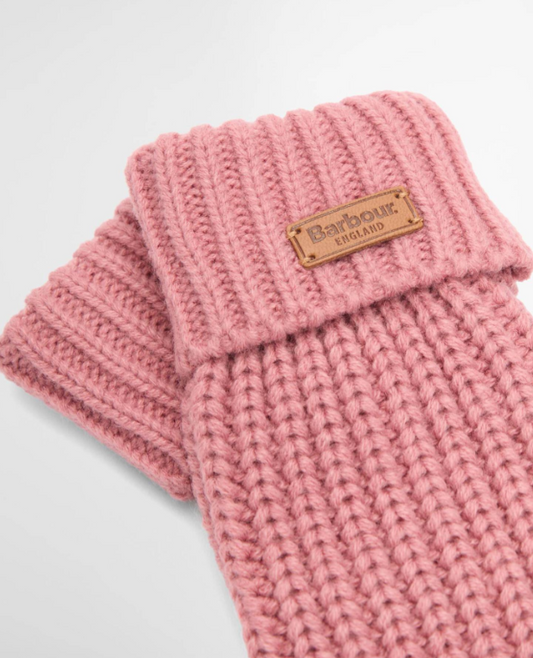 Barbour Saltburn Knitted Gloves Dusty Pink
