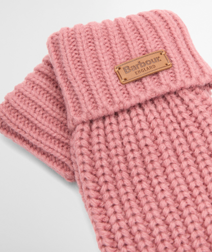 Barbour Saltburn Knitted Gloves Dusty Pink