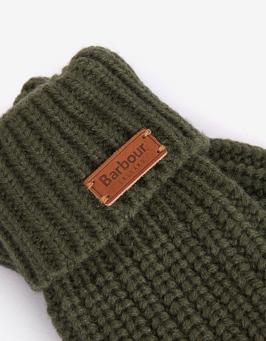Barbour Saltburn Knitted Gloves Olive
