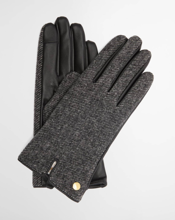 Barbour Bothal Gloves Charcoal Grey