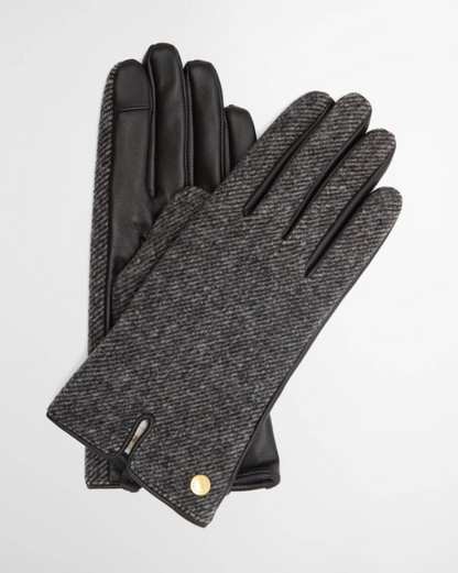 Barbour Bothal Gloves Charcoal Grey