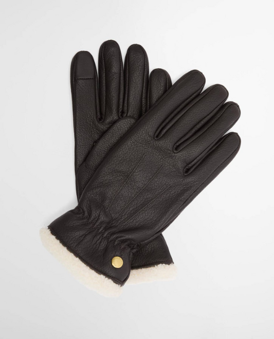 Barbour Bainford Leather Gloves Brown