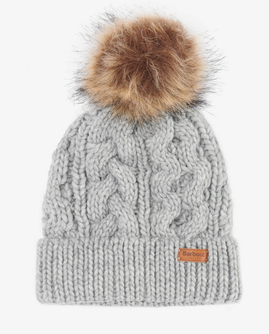 Barbour Penshaw Cable Beanie Grey