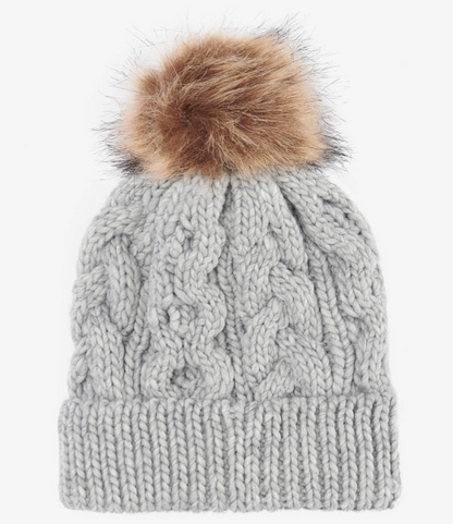 Barbour Penshaw Cable Beanie Grey