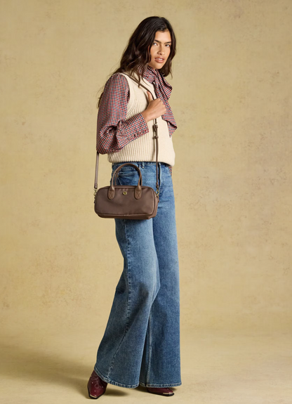 Joules Edie East West Zip Crossbody Bag Mocha