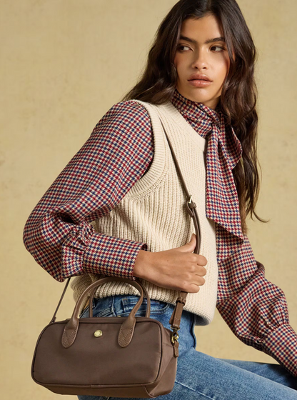 Joules Edie East West Zip Crossbody Bag Mocha