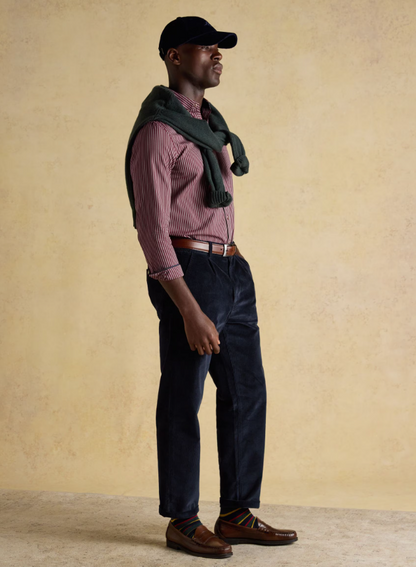 Joules Relaxed Fit Cotton-Rich Cord Trousers Navy