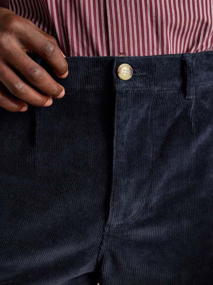 Joules Relaxed Fit Cotton-Rich Cord Trousers Navy